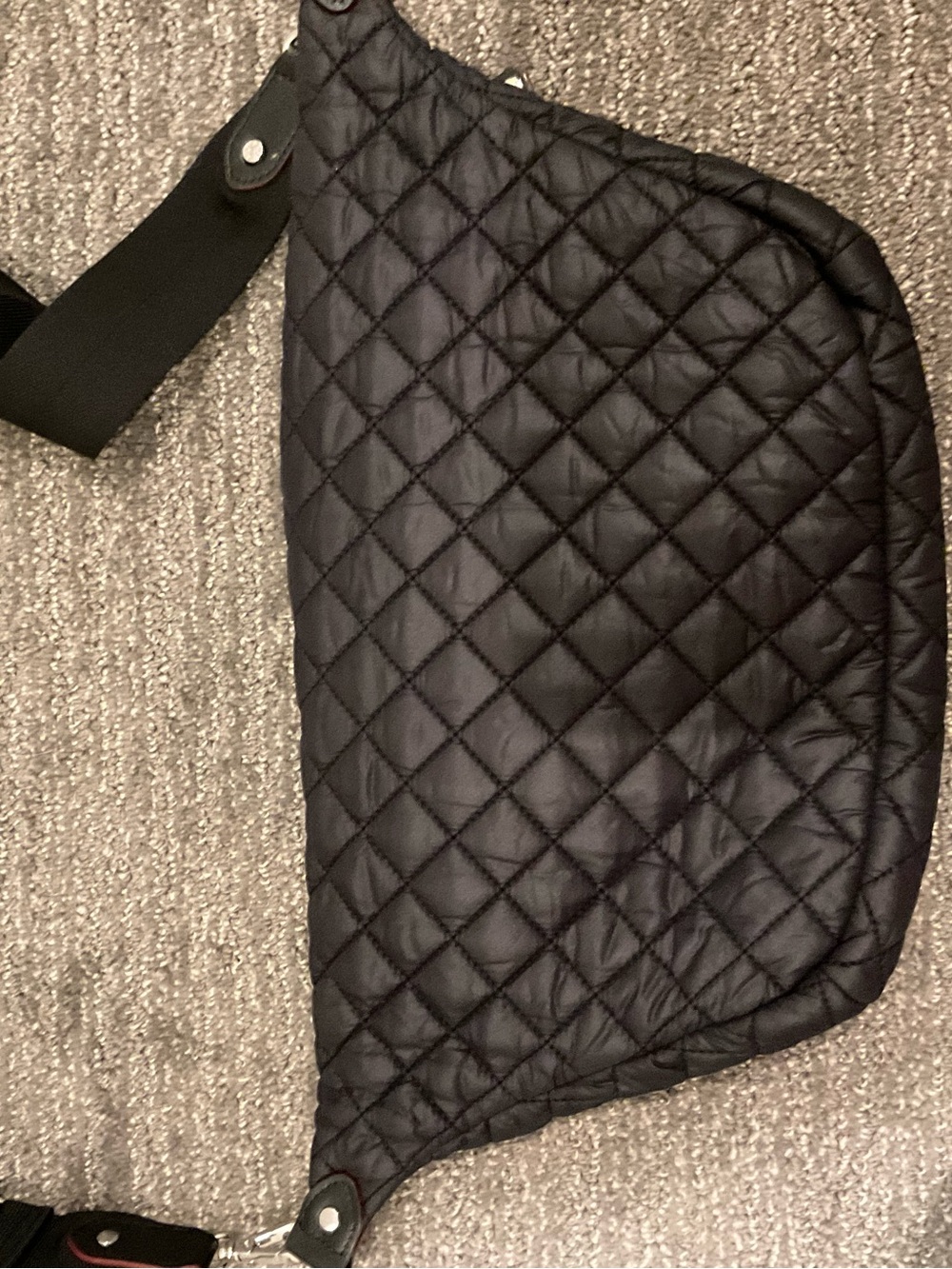 MZ Wallace Crosby Crossbody Sling Bag - Black Nylon - Picture 5 of 8
